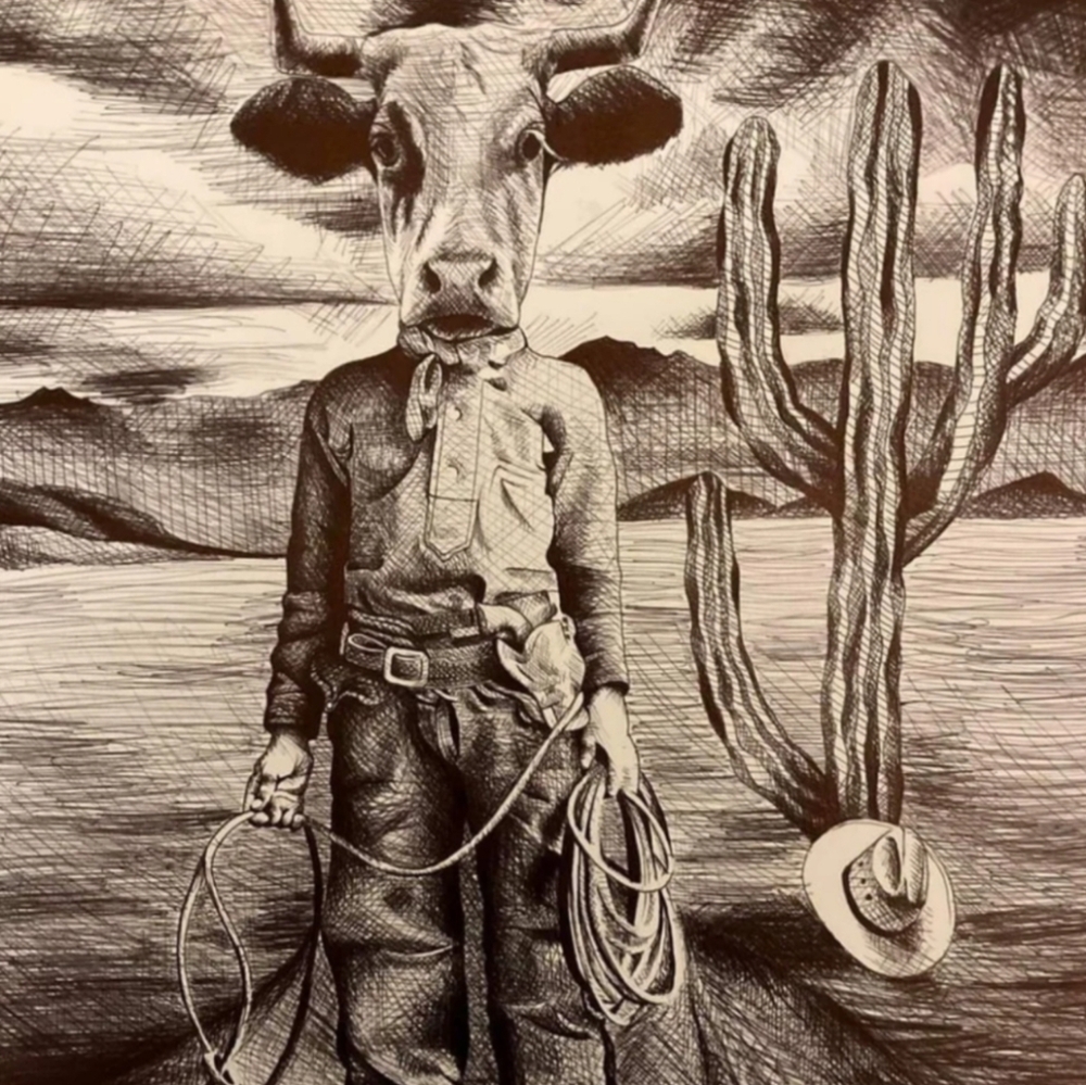 "Homeboy" Wet Media ART - KRISTEN CRUMP (Artist)